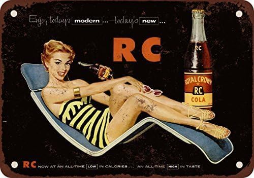 1955 RC Cola, dise?n Royal Crown Tin Sign metal tin sign 8x12 inches