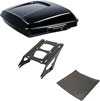 Vista 26 de TCMT - Caja de maletero para motocicletas Black Latch Razor con almohadilla de respaldo para Harley Touring 2014-2025 CVO Road King Road Glide