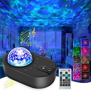 IBELL Star Projector Night Light, LED Star Light Projector Galaxy Projector Light, Ocean Wave Starry Night Projector Light with Bluetooth Speaker, White Noise, Timer Remote Control for Kid Adults Gift