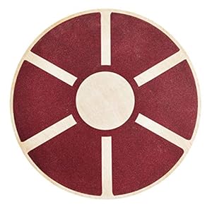 Non-Slip Wooden Wobble Balance Board Core Trainer 15.55-inch Diameter with 360 Rotation for Stability Training, Multiple Colors
