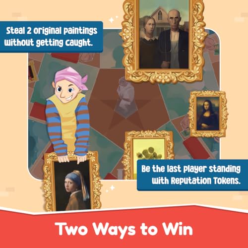 Image of Bloomingo Board Game - Frame the Fake: Thrilling Art Heist Adventure Game for Kids & Adults; Identify Fake Paintings; Outsmart The Other Players To Win Perfect Gift for Ages 8, 9, 10, 11, 12 & More