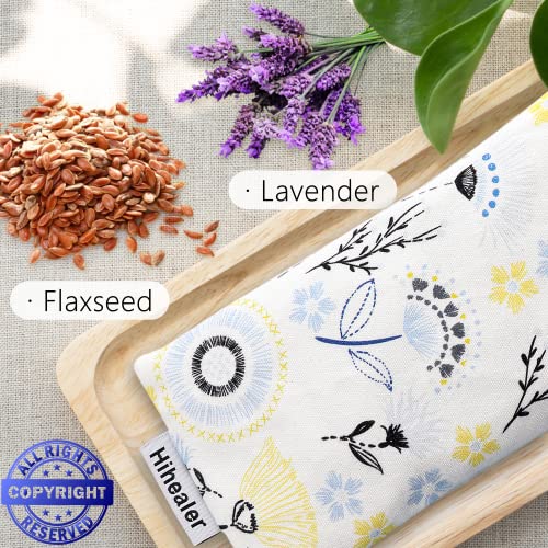 Lavender Eye Pillow for Relaxation, Yoga, Sleep – Weighted Eye Mask for Headache, Sinus, Aromatherapy Moist Heat Compress, Meditation Accessory, Relaxation Gift for Women (Blue) - Image 3