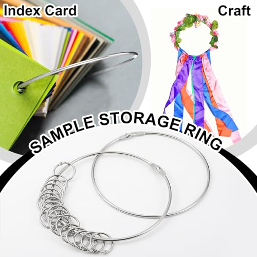 Image of Zonon 6 Pack 4.7 Inch Metal Rings Wrench Organizer Easy to Open and Close Heavy Duty for Bib Vests Craft Index Card Dream Catcher Key