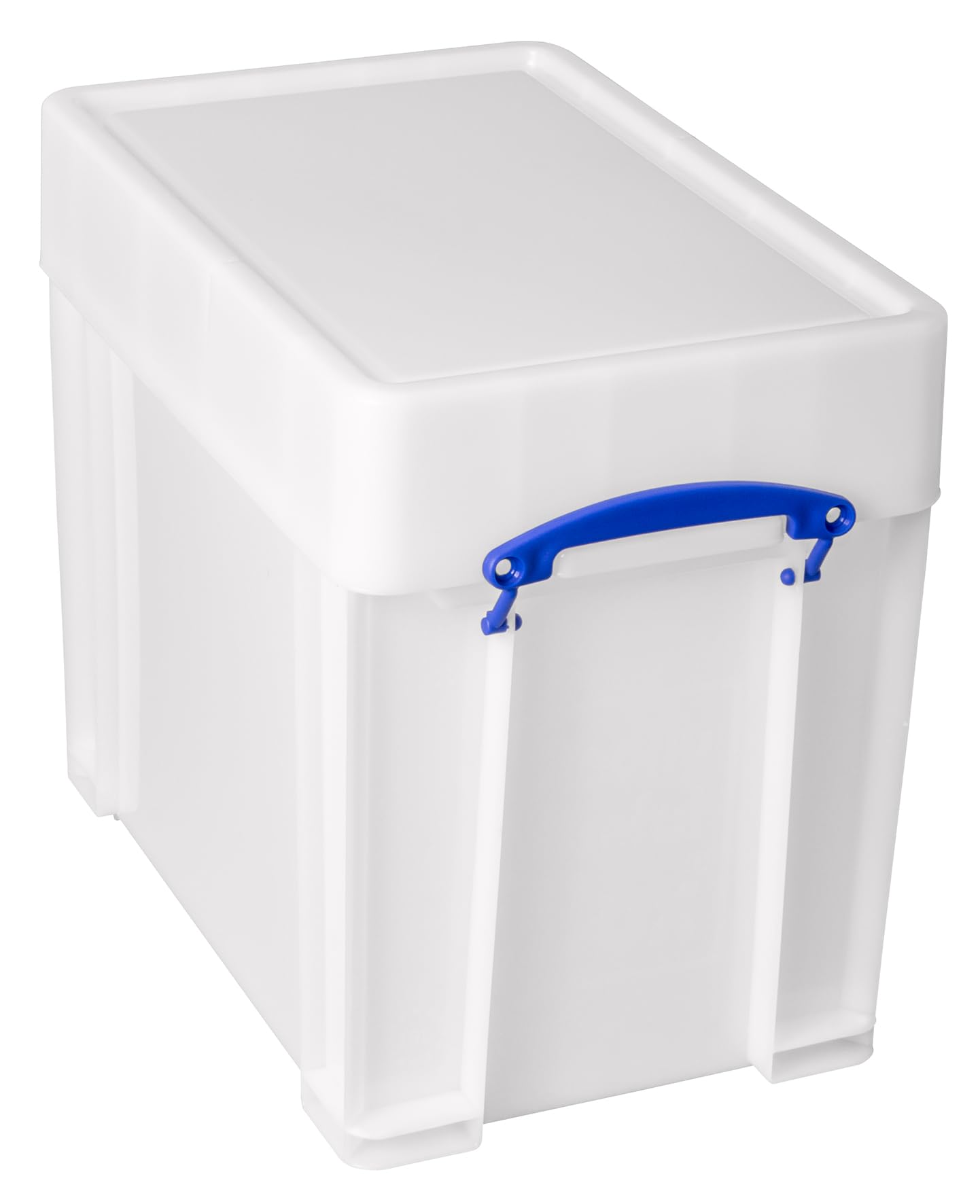 Naprawdę przydatne plastikowe pudełko do przechowywania, 19 l, białe, mocne, z pokrywką XL (opakowanie 4 szt.)