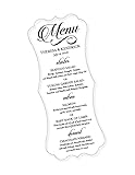 Wedding Menu Cards - Printed Custom Party Table Decor, Centerpiece, Decorations, Dinner, Birthday, Shower, Quinceanera, Celebration, Event - Set of 25