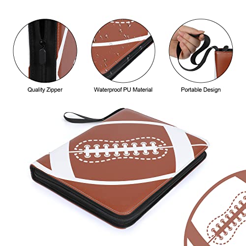 900 Cards Football Card Binder Sleeves For Trading Cards,Football 3 Ring Card Binder Hold Up To 900 Cards,Trading Card Collector Album Fit For Tcg Yugioh Card And Sports Cards.(Football Card Binder) #TOP2