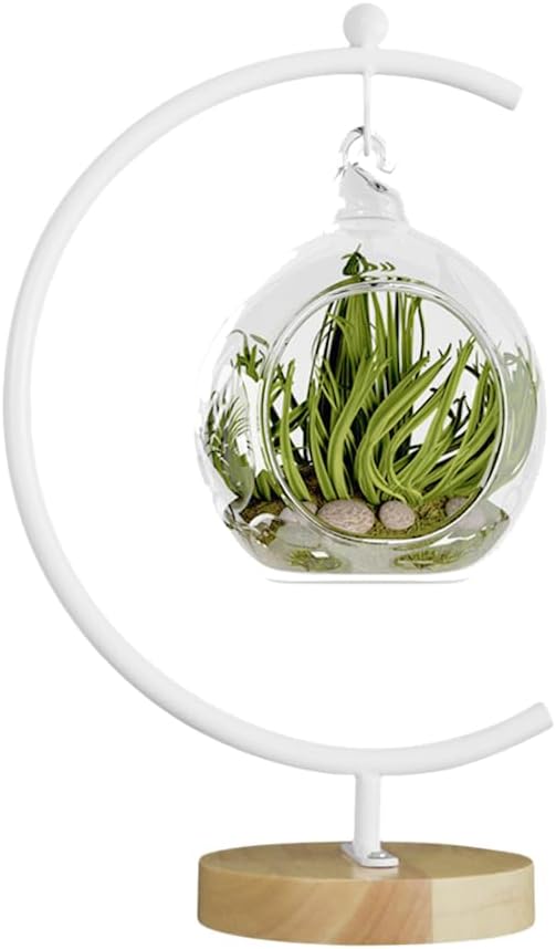 CXLE Big Ornament Display Stand, Iron Pothook Stand for Hanging Glass Globe, Air Plant Terrarium, Witch Ball, Christmas Ornament and Home Wedding Decoration