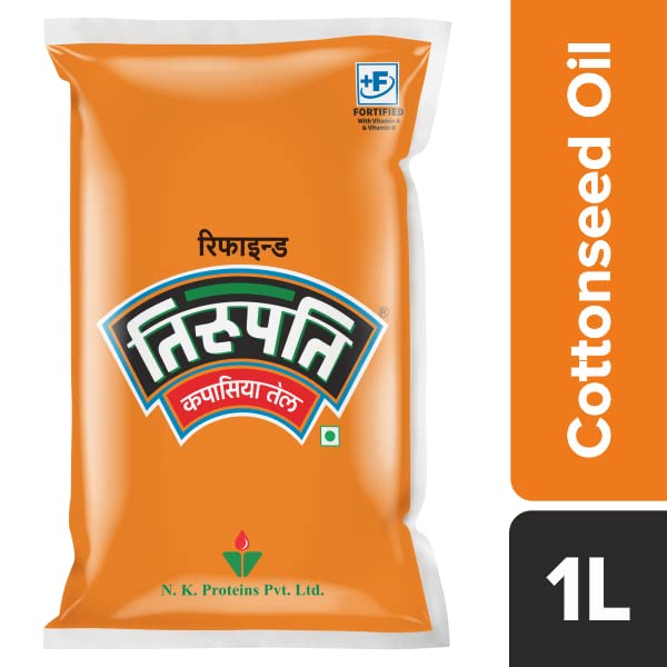 Image of TIRUPATI REFINED COTTONSEED OIL (1 LTR Pouch)