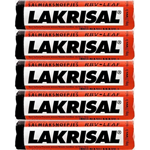 Lakrisal Licorice Candy Rolls - (5-Pack) - Salmiak Salty Liquorice Pastilles Roll #TOP1