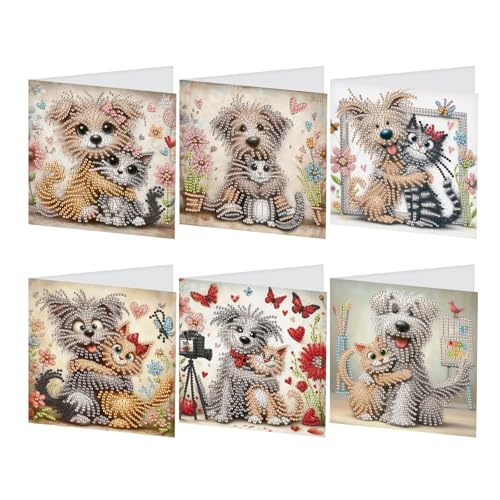 Cartes de vœux vierges DCIDBEI lot de 6 avec organiseur pour anniversaires et mariages