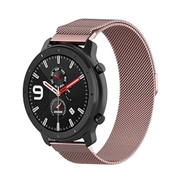 Pulseira Nandos-Store compatível com Amazfit GTR 42MM / GTS 2 / GTS 2 mini/GTS 3 / GTS 4 mini (Rose pink)