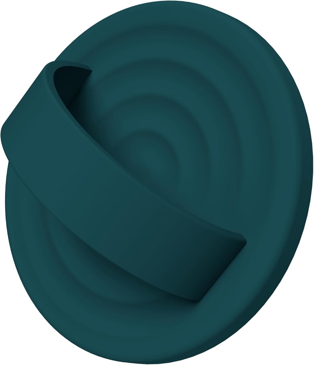 Magnetic Phone Ring Grip Holder, Silicone Finger Loop Grip, Compatible with MasSafe, Back of Phone for iPhone Pro Max/Plus/16/15/15/14/13/12 Series, Dark Green