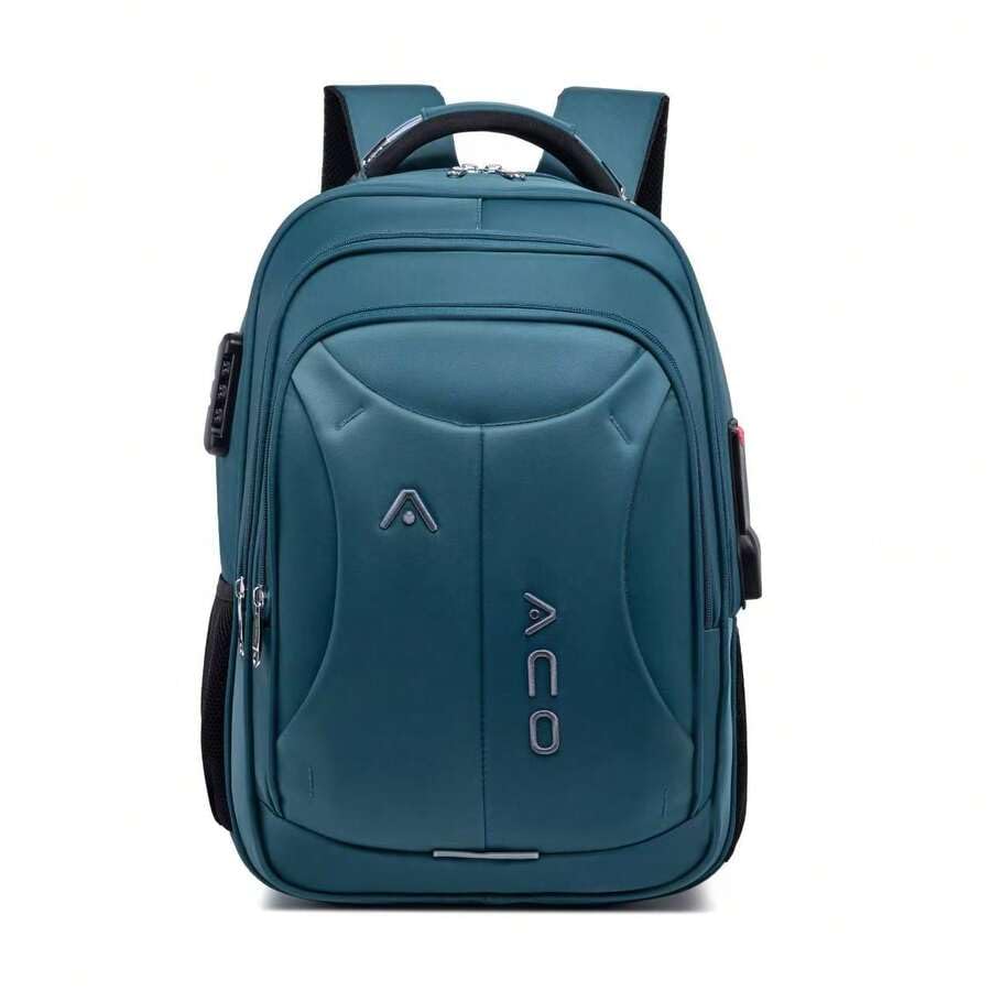 Mochila Masculina Feminina para Notebook 17” Executiva – Impermeável, Antifurto, USB e Fone, Alça Reforçada de Aço, Escolar, Faculdade, Trabalho, Viagem, Grande, Confortável, Premium' (Verde)