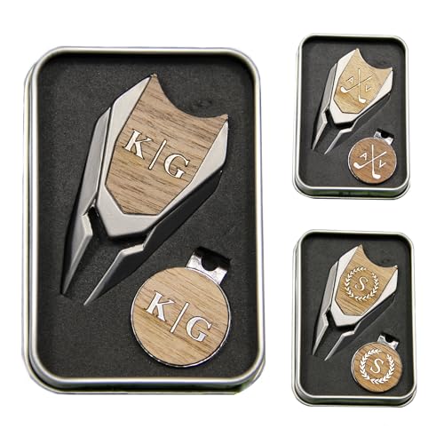 Bluegrass Laserworks Personalized Divot Tool and Ball Marker Set – Personalized Golf Gift Set – Bulk Golf Gift for High School & University Teams, Senior Night, Banquets, Golf Tournament Gifts