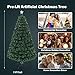 Goplus 7ft Fiber Optic Artificial Christmas Tree, Pre-Lit Xmas Tree with Colorful LED Lights, 8 Lighting Modes, 280 Branch Tips, Foldable Metal Base, for Home Office Party Holiday Decor