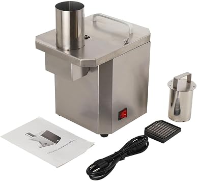 Electric Potato Dicer - Automatic Fruit & Vegetable Chopper Machine w/ 6mm Stainless Steel Blades