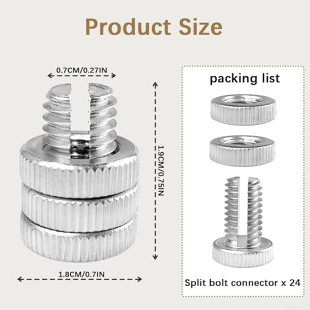 24 Pack Split Bolt Connector Aluminum Wire Splice Clamp for Electric Fence Cable Underground Joint Resistant Grounding For Ki