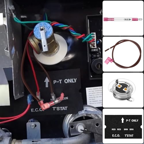 Image of RV Water Heater Thermal Cutoff Kit - ECO Thermostat Assembly - Compatible with Atwood 91447 93866 Models # GCH6-4E GCH6-6E G6A-7E G6A-8E GC6AA-9E GCH10A-2E G610-3E GH610-3E XT Series (2 Pcs)