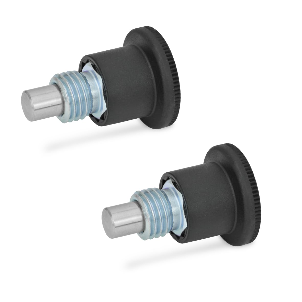 Ganter Standard Elements Locking Bolt L Small – GN 822.6 Form B: Without Locking Lock Galvanised Steel, Blue, Passivated, Black, GN 822.6-7-M12X1, 5-B