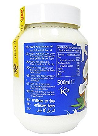 KTC 100% Pure Coconut Multipurpose Oil 500ml Jar x 3 Qty (pack of 3) - Used f...