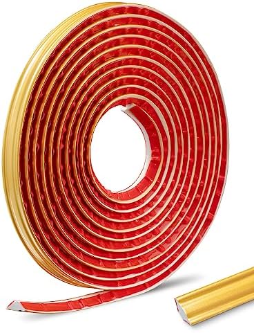 FAKILO Quadrant Trim PVC Self Adhesive Skirting Board Moulding Trim, Plastic Wall Corner Decoration Edging Strip (Black, 13 * 19mm, 3m)