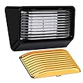 Leisure LED RV Exterior Porch Utility Light - 12v 280 Lumen Lighting Fixture. Replacement Lighting for RVs, Trailers, Campers, 5th Wheels. Black Base, Clear and Amber Lens Included (Black, 1-Pack)