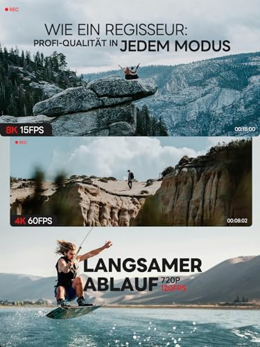 NBD 8K Digitalkamera 64MP mit Autofokus & 16X Zoom, F1.8 Nachtsicht, WiFi – Leichtes 500g Vlogging Kit inkl. 64GB Karte + 2 Akkus (Schwarz) – Bild 3