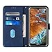 Phone Case for Oppo Reno 8 Pro,ZXL Blue Magnetic Stand Flip Protective Case Retro Leather Flip Case Book Style with ID & Credit Card Slots Holder Case
