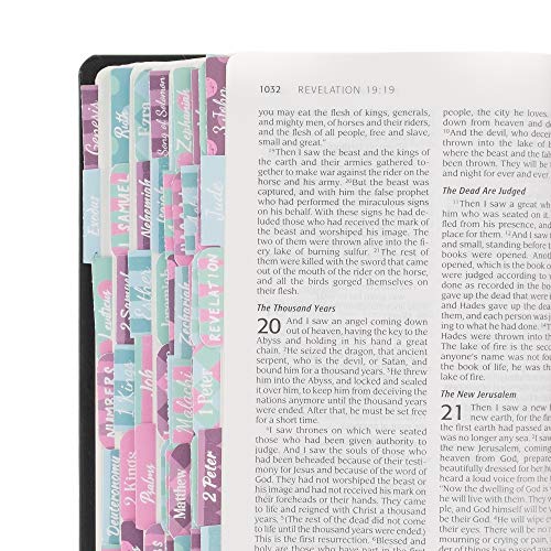 Good Ruby 72 Piece Bible Tabs, Colorful Peel and Stick Book Indexing Tags, 1  x 1 Page Markers, Heavy Weight 210GSM Labels, Matte Finish Book ID Divider Stickers