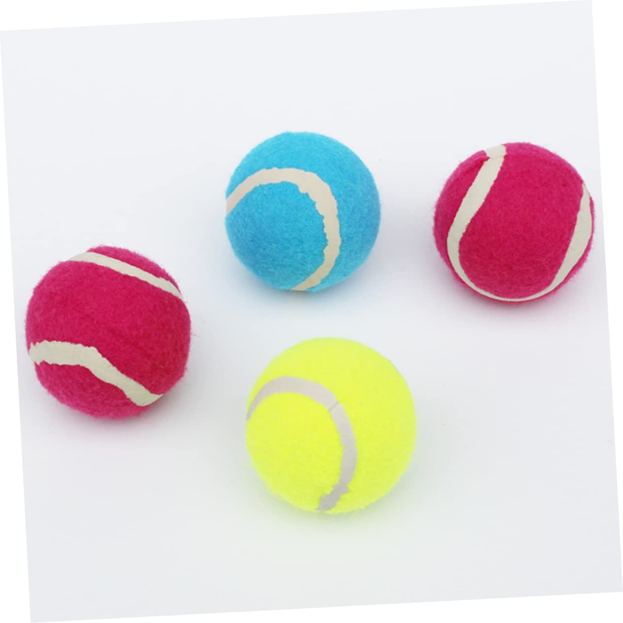 Palline da Tennis per Cani, Resistenti ai Morsi, 6 Pezzi | Gomma, Leggere e Antiusura, per Cuccioli e Cani, Uso Interno ed Esterno