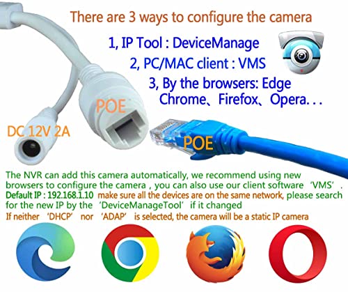 Bluefishcam Wired 4Mp Mini Poe Ip Camera Security Varifocal 2.8-12Mm Manual Zoom Lens Hidden Camera Indoor Security Surveillance Motion Detection P2P Cctv System (4Mp) #TOP4