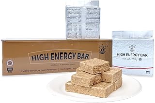 BDH High Energy Bar 6870 Calories | Milk Cookies Flavor 250g*6 Bags Tin Pack | MRE Emergency High Energy Food Ration Compr...