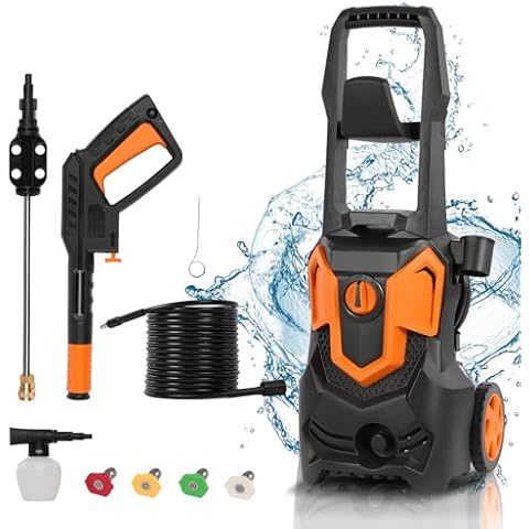 Fazil Electric Pressure Washer 4000 PSI 2.8 GPM Pressure Washer Power Washer, High Pressure Cleaner Machine with 20 FT Hose, 5 Nozzles and Foam Cannon for Cleaning Homes, Cars, Patios Cover