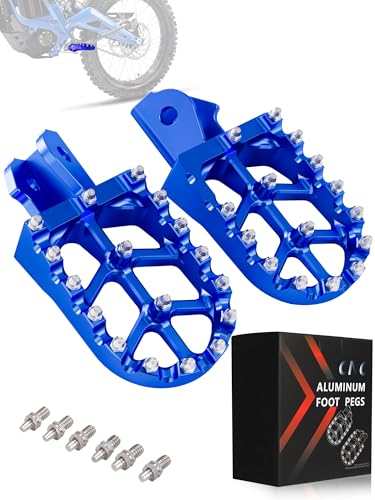 JFG RACING Dirt Bike Foot Pegs,Sur Ron Foot Pegs Foot Pedals Rests CNC for Light Bee/SurRon/Sur Ron S/Sur Ron X/X160/X260/CRF150F CRF230F 2003-2019/KDX200 1983-1994 - Blue