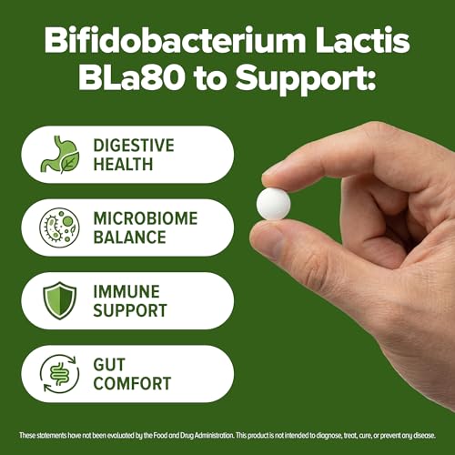 Image of Bifidobacterium Lactis Probiotic 240 Tablets (4 Month Supply) - 3 Billion CFU Researched Strain - Supports Digestive & Immune Health - GMP Certified (240, Bifidobacterium Lactis)