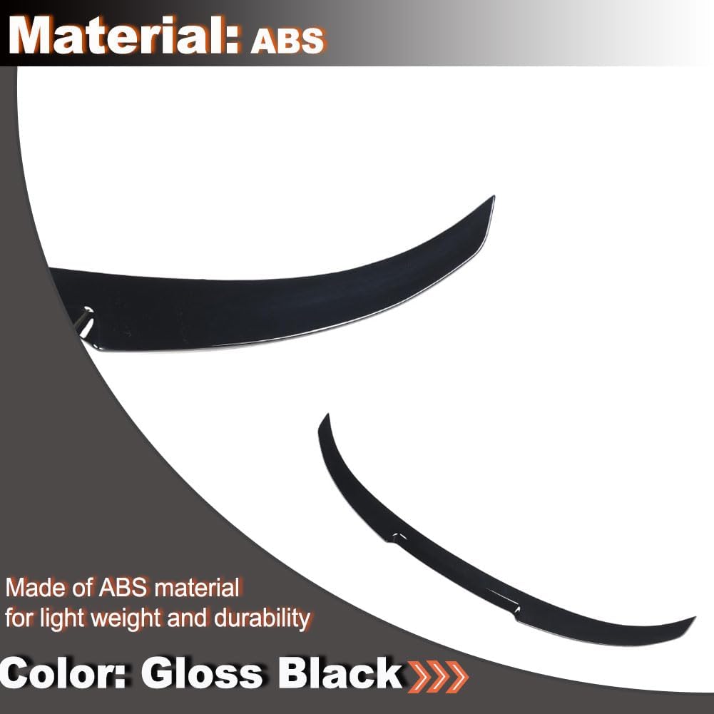 Gloss Black Rear Spoiler Compatible with MW 3 Series E90 M3 Sedan 2008-2012 & E90 Sedan 2006-2011 ABS High Kick Exterior Duckbill Spoiler Trunk Tail Deck Lid Wing Lip