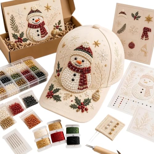 NevPuose Weihnachtliche Baseball Kopfbedeckung 3D-gedruckter glitzernder