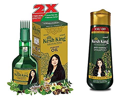 Kesh King Ayurvedic Scalp and Hair Oil, 100ml & Anti Hairfall Sha...