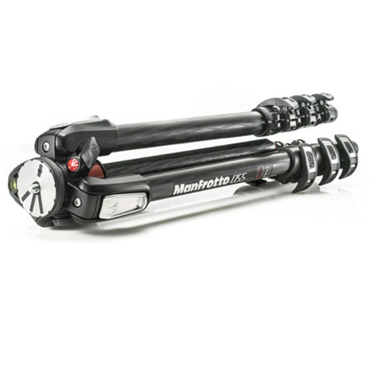 Manfrotto 055 - Trípode de Fibra de Carbono de 4 Secciones con Columna Horizontal (MT055CXPRO4), Color Negro