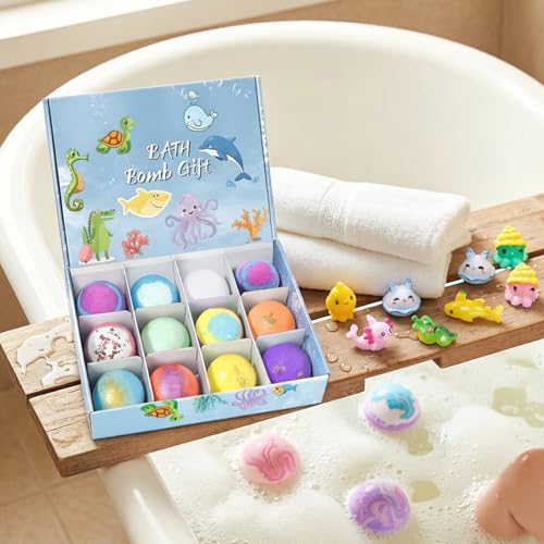 Bombas de baño para niños con juguetes de criaturas marinas naturales 5