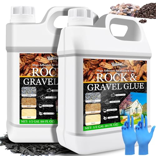 Vividye Aglutinante de Grava, 4L Estabilizador de Grava para Paisajismo, Jardinería y Senderos - Listo para Usar, Adhesivo Piedras para Fijador Grava, Corteza, Caucho y Piedras Decorativas, No Tóxico