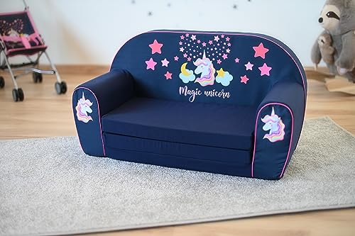 Knorrtoys 68470 - Kindersofa - Magic Unicorn, Weiß, klein