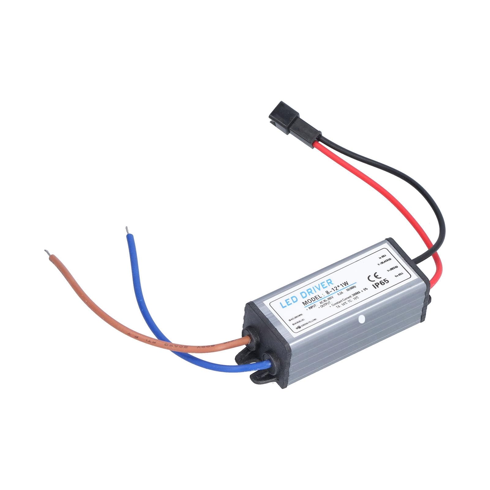 Aolidsive LED Driver, Aluminum Small Size Power Supply Transformer for 8-12 X 1W LED Panels, AC 85-265V to DC 24-45V 300mA for Home Lighting