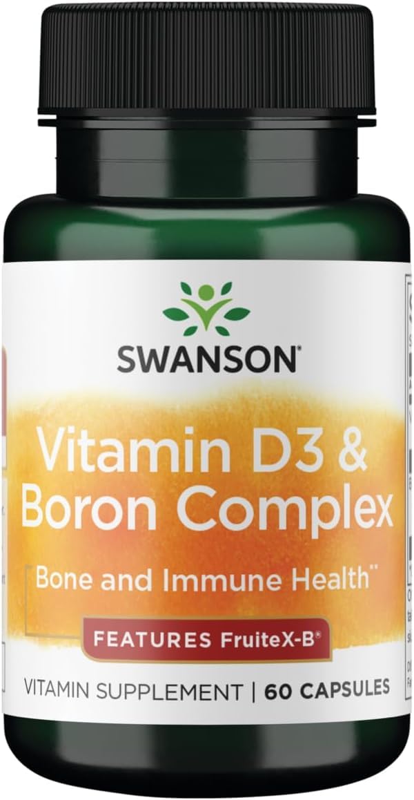 Swanson Vitamin D & Boron, Bone Health, 60 Capsules