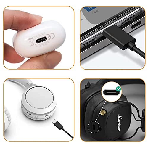 Cable de carga rápida USB-C 5 FT para tabletas y auriculares miniatura 5