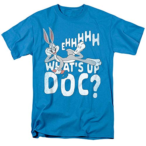 Looney Tunes What's Up Unisex Adult T-Shirt, Turquoise, XL