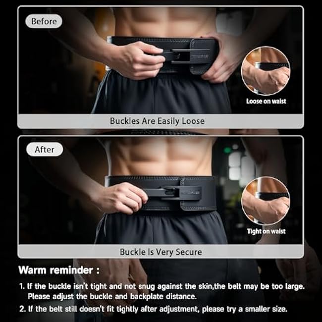 MANUEKLEAR 10mm Thick & 4inch Wide Weight Lifting Belt Lever, Lever Belt Weightlifting for Men and Women, Powerlifting Lever Gym Belt for Squat Deadlift Workout