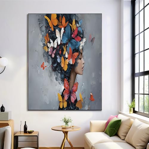 Cuadros decorativos de mariposa para salón y pintura en lienzo 60x80
