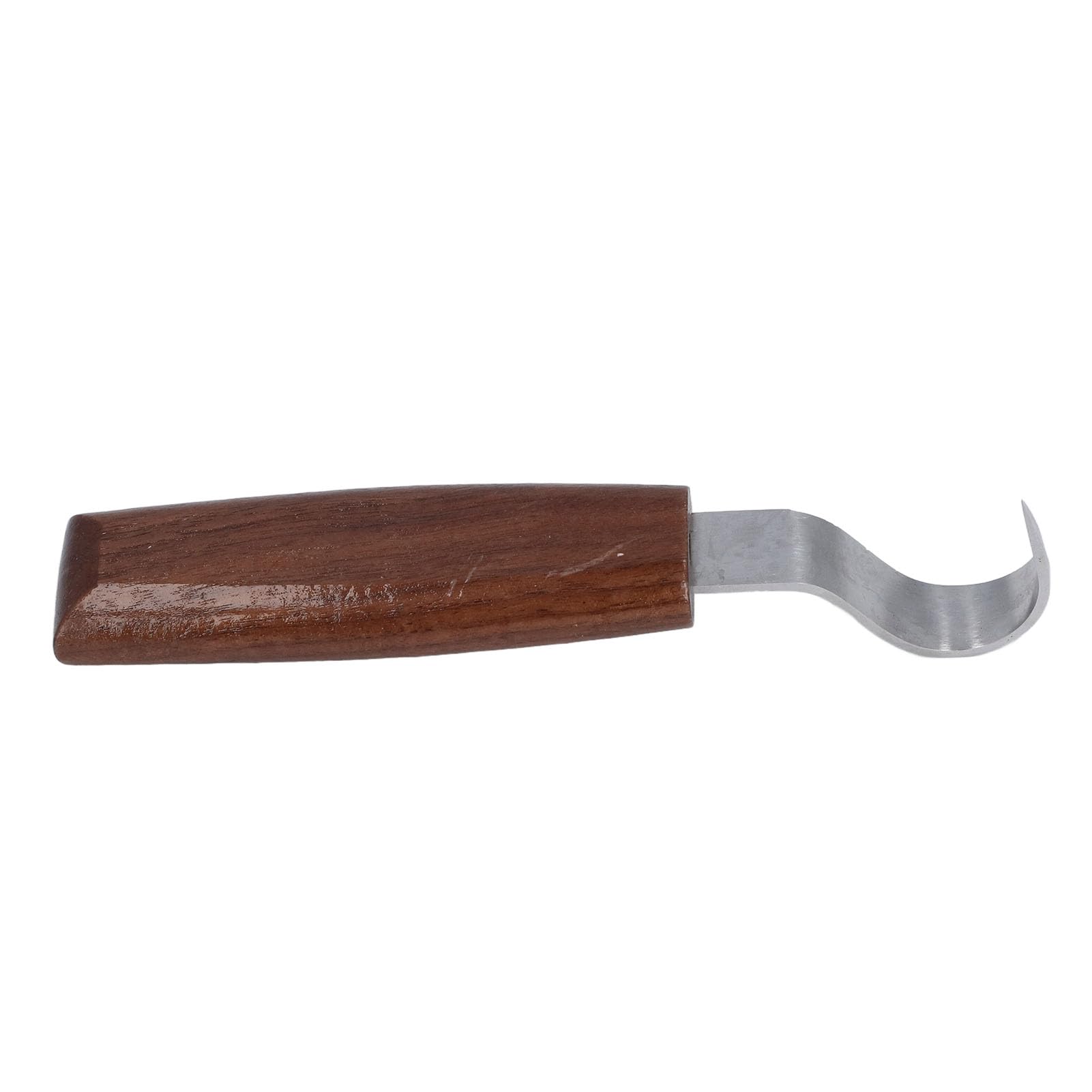 Wood Carving Tool, Walnut Handle 420 Stainless Steel Blade, Spoon Making, Gypsum Paper Hand Wood Carving Hook Knife for Digging and Whittling