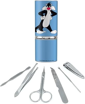 Looney Tunes Sylvester Stainless Steel Manicure Pedicure Grooming Beauty Care Travel Kit